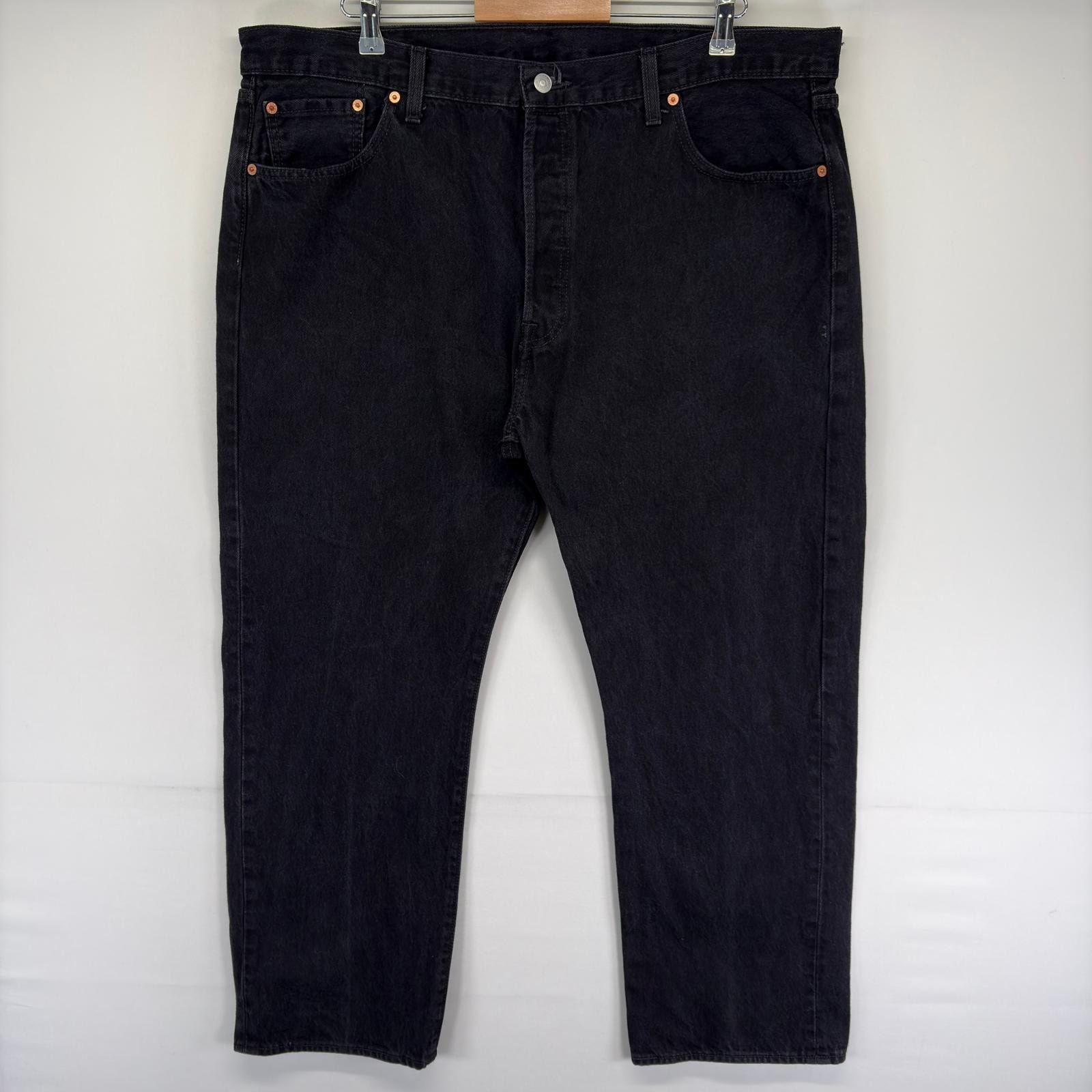 古着 リーバイス Levi's デニム パンツ 501 ブラックデニム 大きいサイズ ストレート ボタンフライ W42 L30  ブラック系 メンズ