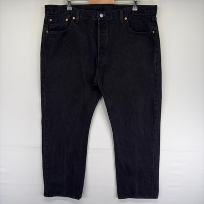 古着 リーバイス Levi's デニム パンツ 501 ブラックデニム 大きいサイズ ストレート ボタンフライ W42 L30 ブラック系 メンズ