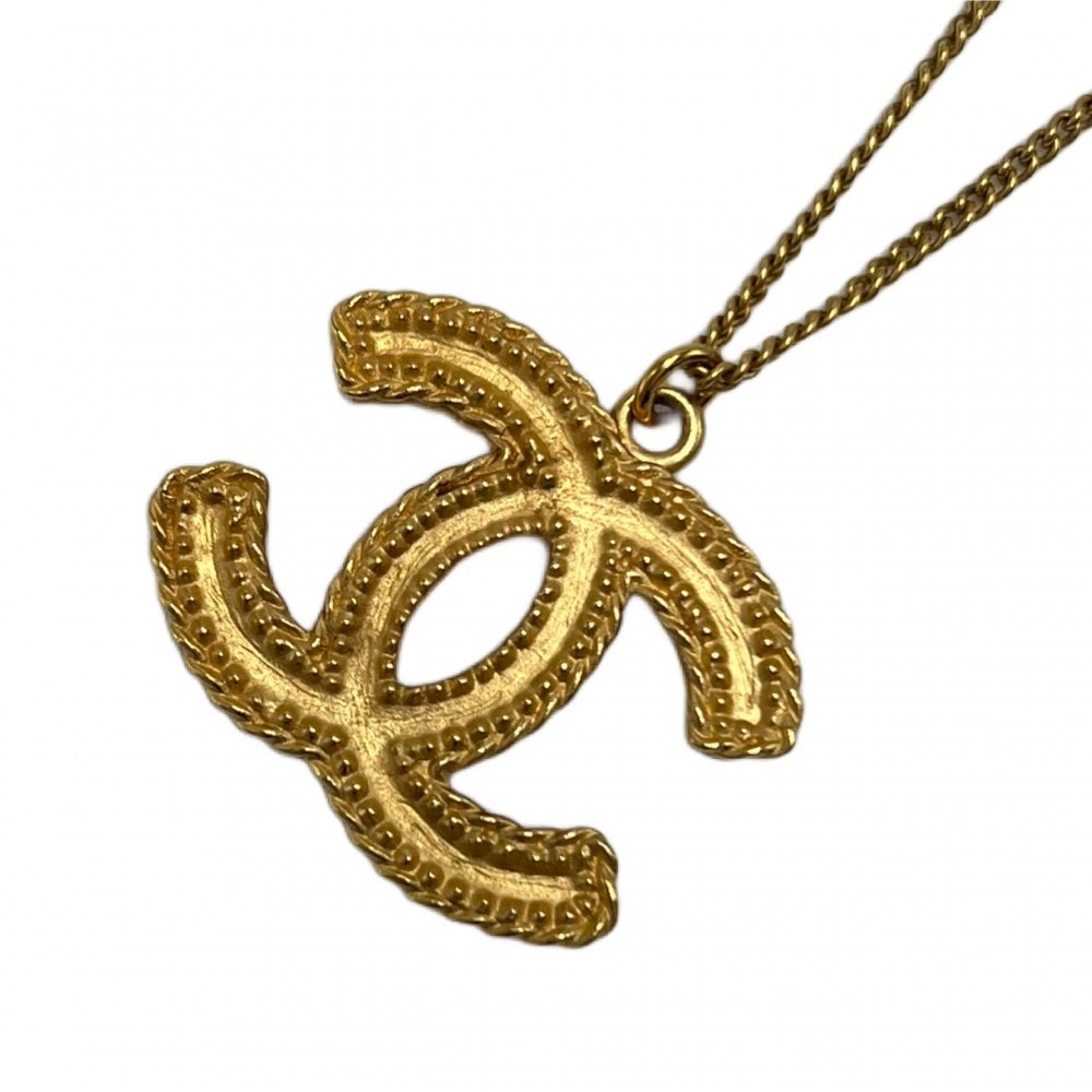 CHANEL シャネル ネックレス ココマーク アクセサリー アジャスター付き GP    12A ゴールド レディース 約10.5g 美品 2012年【中古品】
