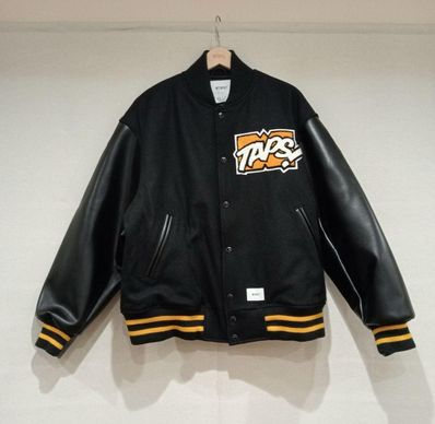 Wtaps New Year's Limited Varsity Jacket Wool. Melton. Toon! "Black"