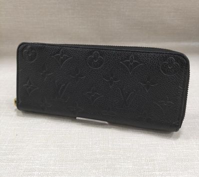 Louis Vuitton Monogram Empreinte Clemence Wallet "Noir"