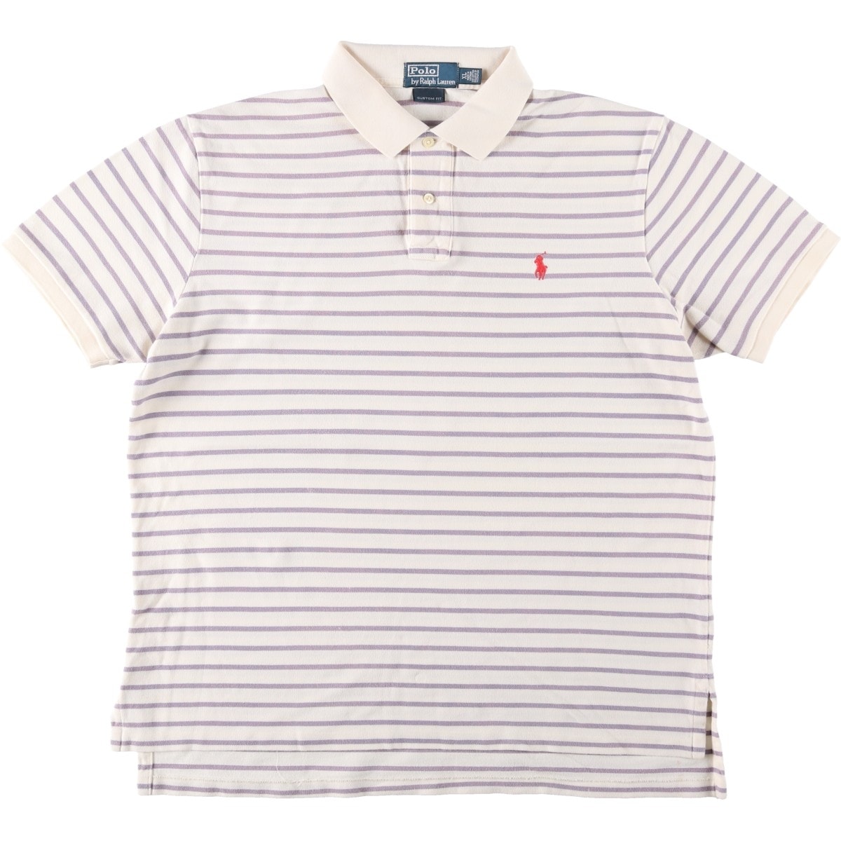 古着 ラルフローレン Ralph Lauren POLO by Ralph Lauren CUSTOM FIT 半袖 ボーダー ポロシャツ メンズXL相当/eaa644208