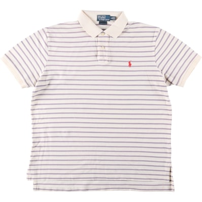古着 ラルフローレン Ralph Lauren POLO by Ralph Lauren CUSTOM FIT 半袖 ボーダー ポロシャツ メンズXL相当/eaa644208