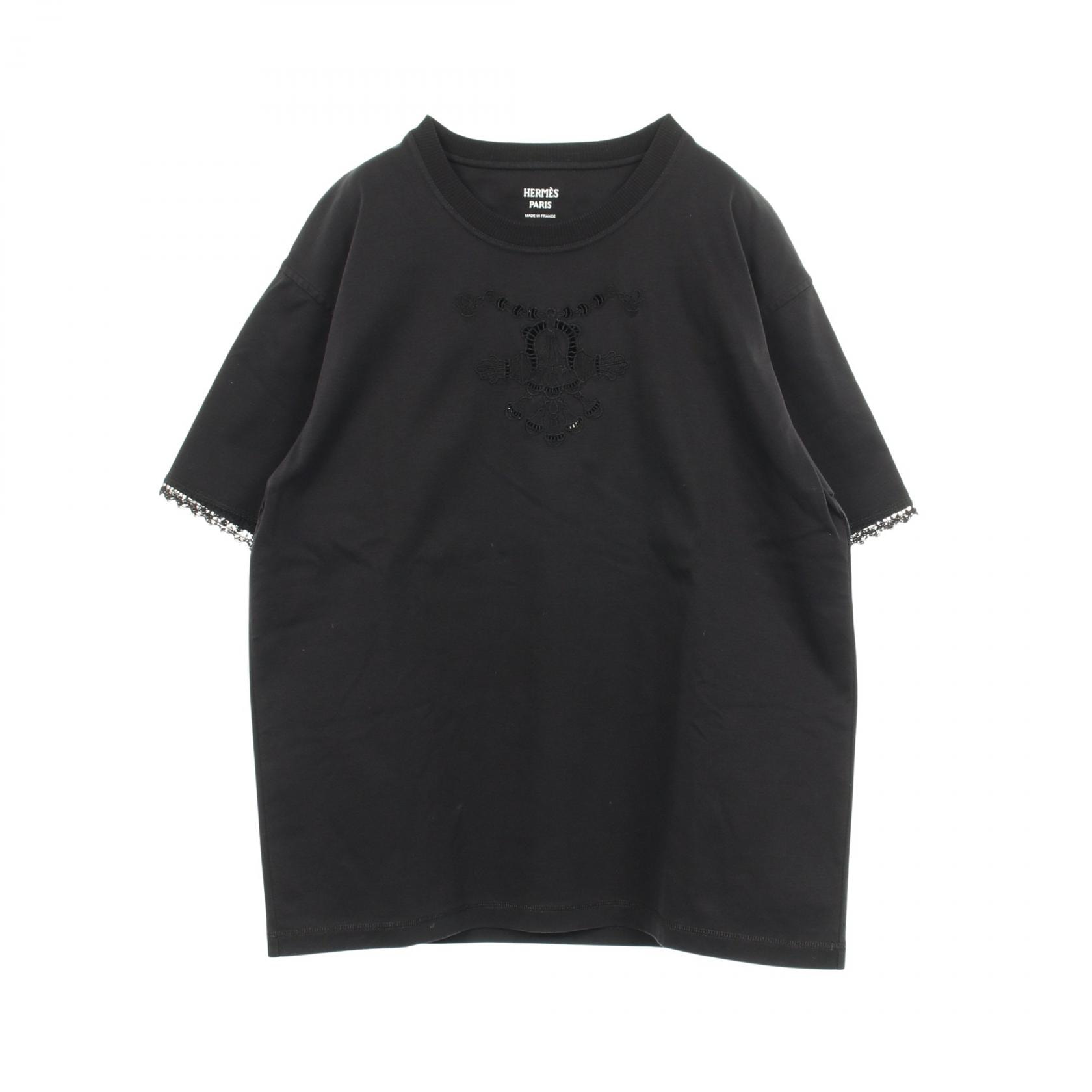 エルメス HERMES Palefroi パルフロワ 半袖Tシャツ 衣料品 トップス コットン レディース ブラック系 5H4025DC 【中古】
