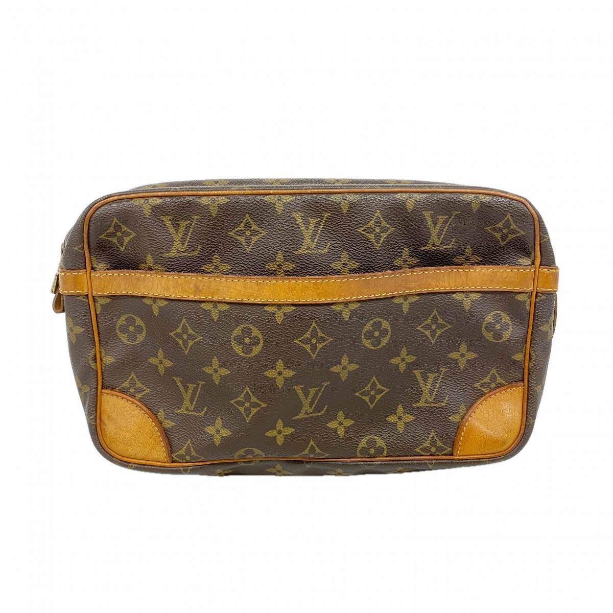 【6dd4804】ルイヴィトン クラッチバッグ モノグラム コンピエーニュ28 M51845 ブラウン【中古】メンズ