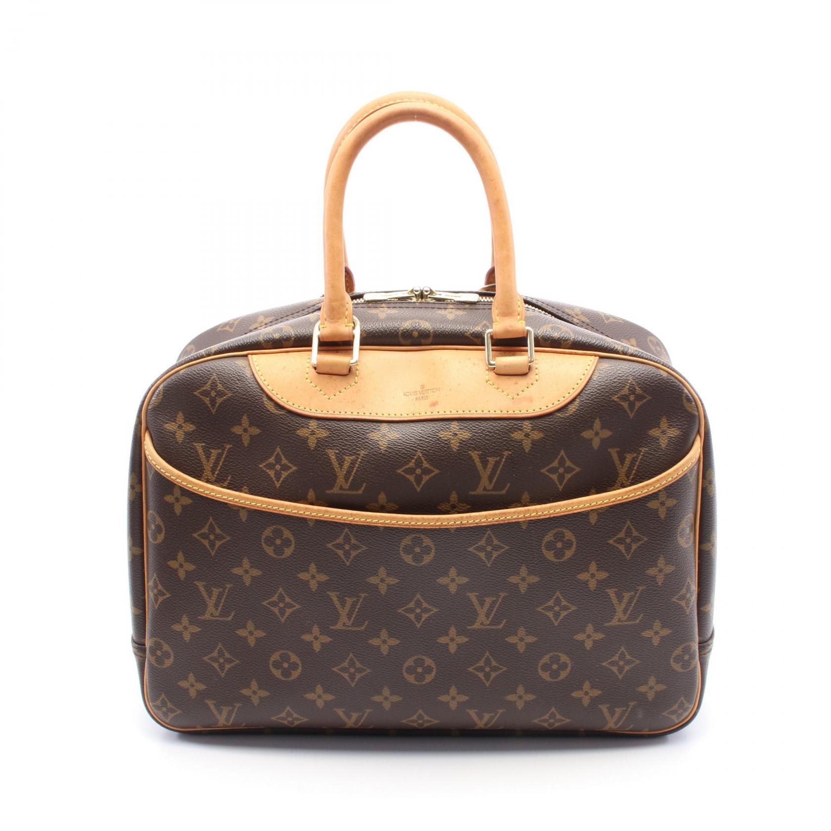 ルイ・ヴィトン LOUIS VUITTON ドーヴィル ボーリングヴァニティ ハンドバッグ バッグ PVCコーティングキャンバス レザー モノグラム レディース ブラウン系 M47270 【中古】
