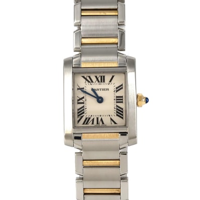 カルティエ タンクフランセーズSM コンビ W51007Q4 SSxYG クォーツ