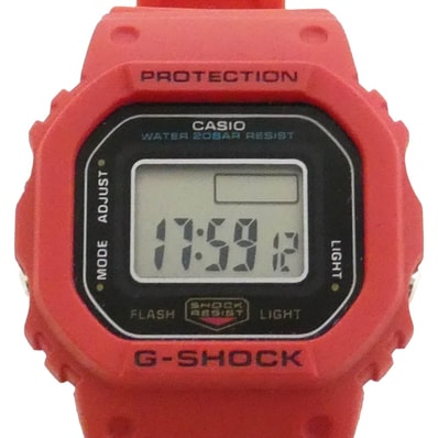 CASIO G-SHOCK カシオ ジーショック DWN-5600-4JR 5600シリーズ リングウォッチ nano ナノ リング スクエア デジタル 時計 エンジ系【極上美品】【中古】