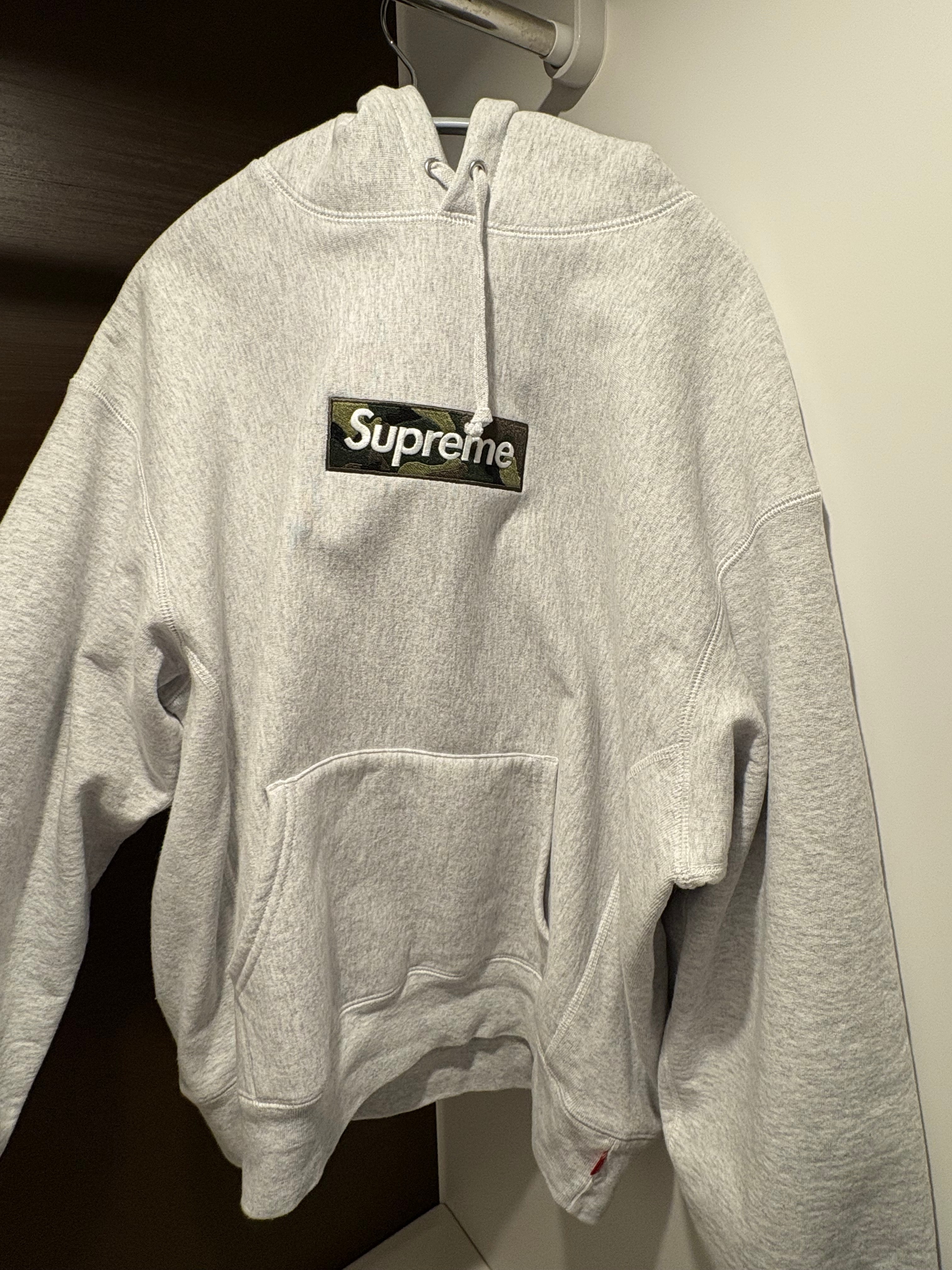Supreme Box Logo Hooded Sweatshirt "Ash Grey" (23FW)
