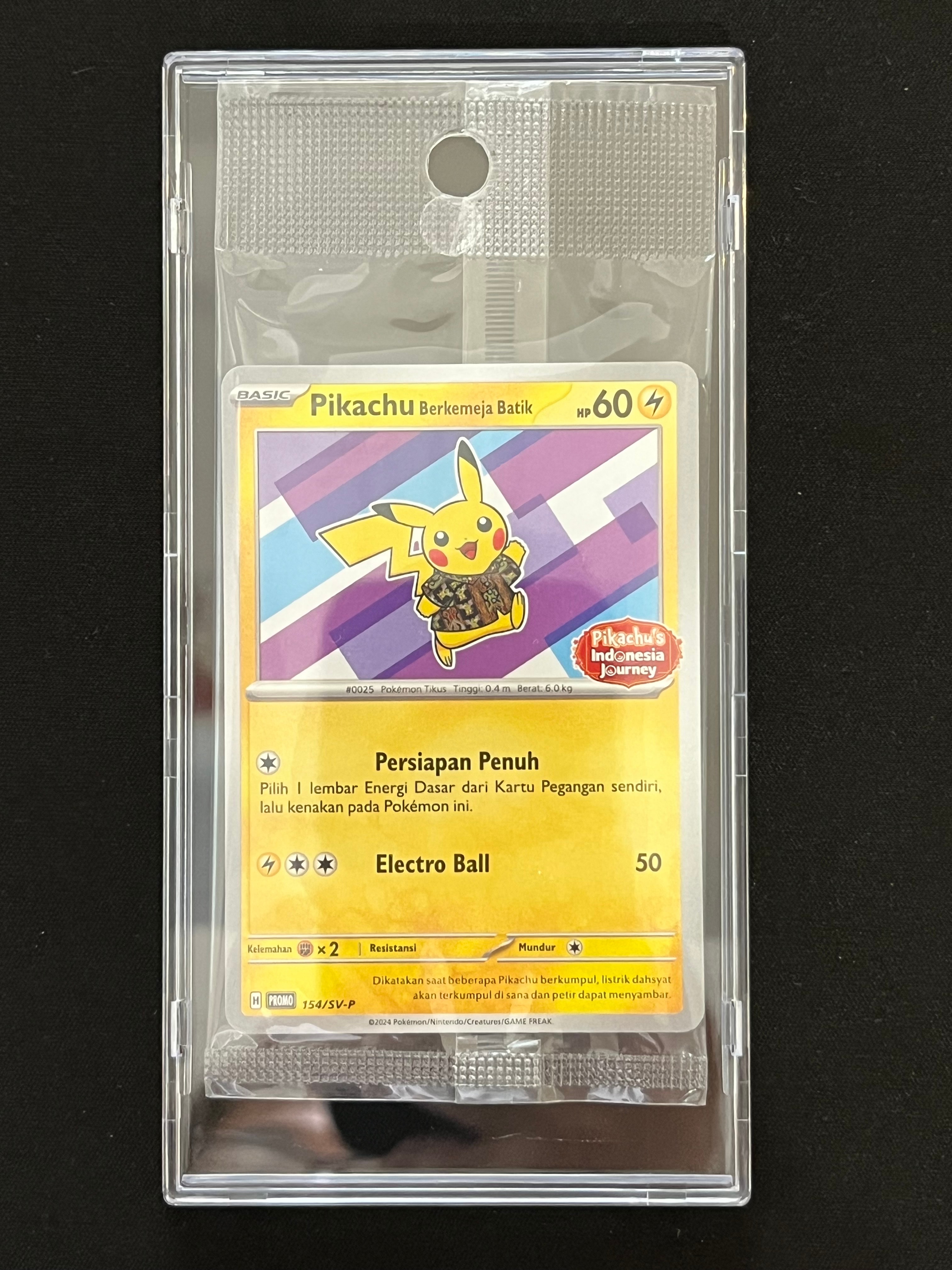 PSA10】バティックシャツを着たピカチュウ (ネイティオ柄) P [SV-P 154