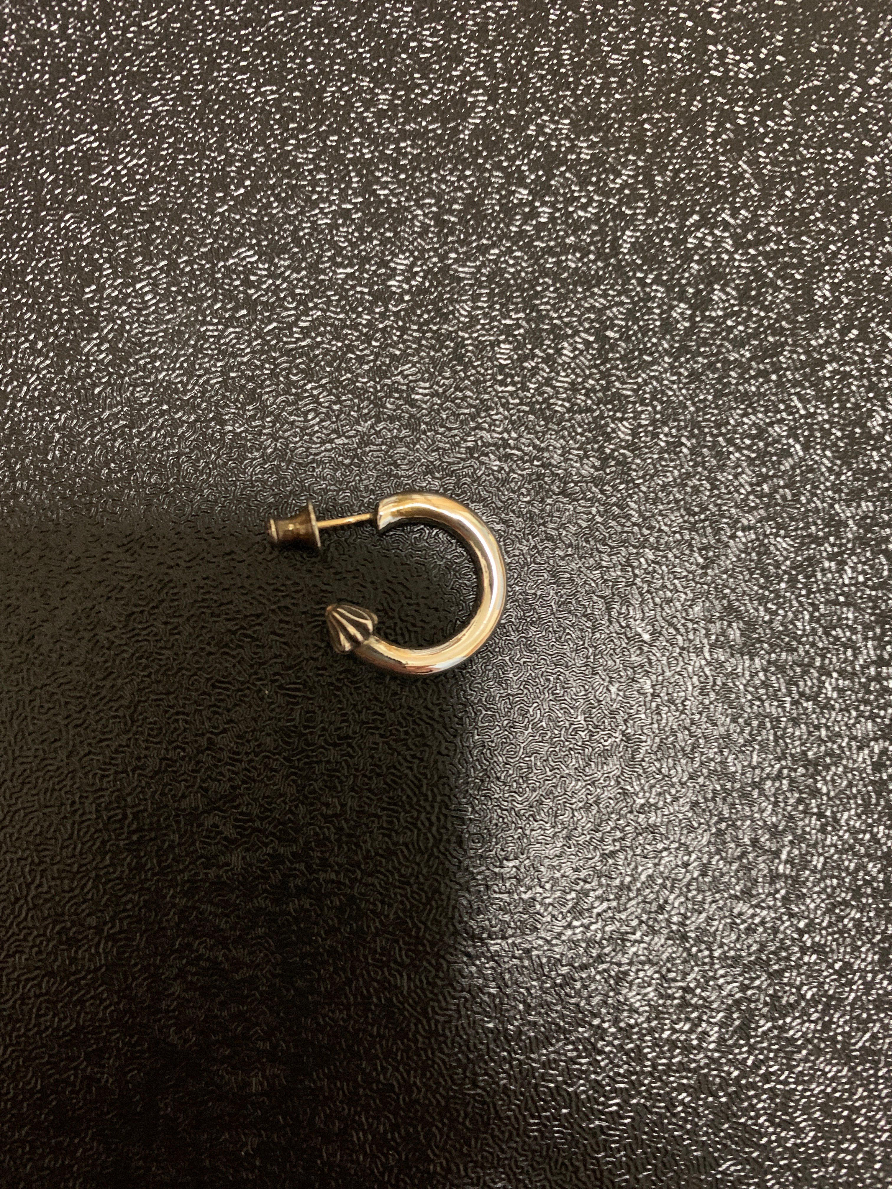 Chrome Hearts Hoop Plain Earrings "Silver"