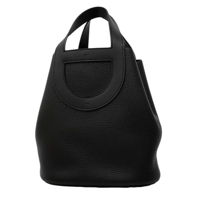 ★SALE【6fb2958】エルメス ハンドバッグ インザループ23 トリヨンクレマンス スイフト ブラック ゴールド金具 B刻印【中古】レディース