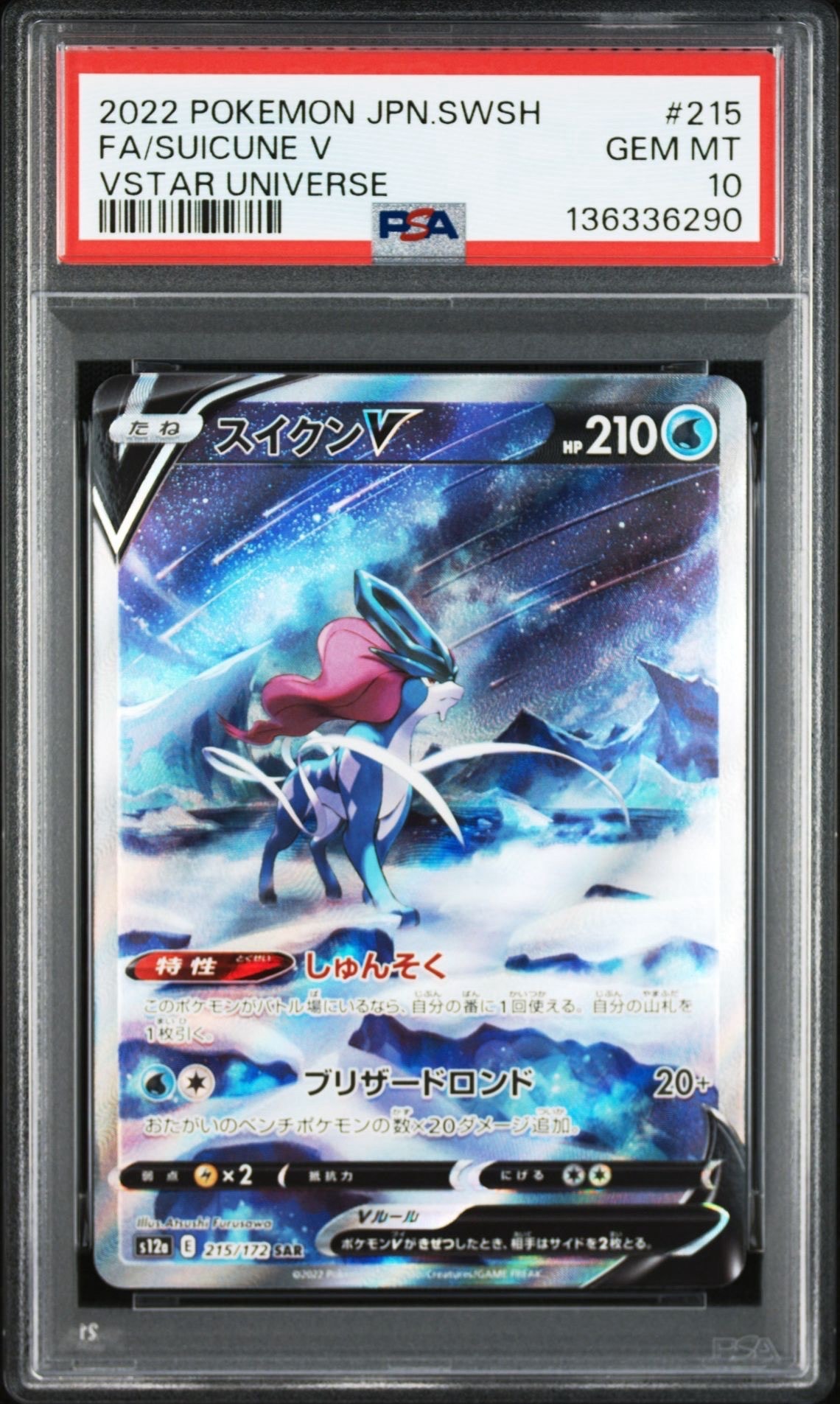 スイクンV SAR[s12a 215/172](ハイクラスパック「VSTARユニバース」)