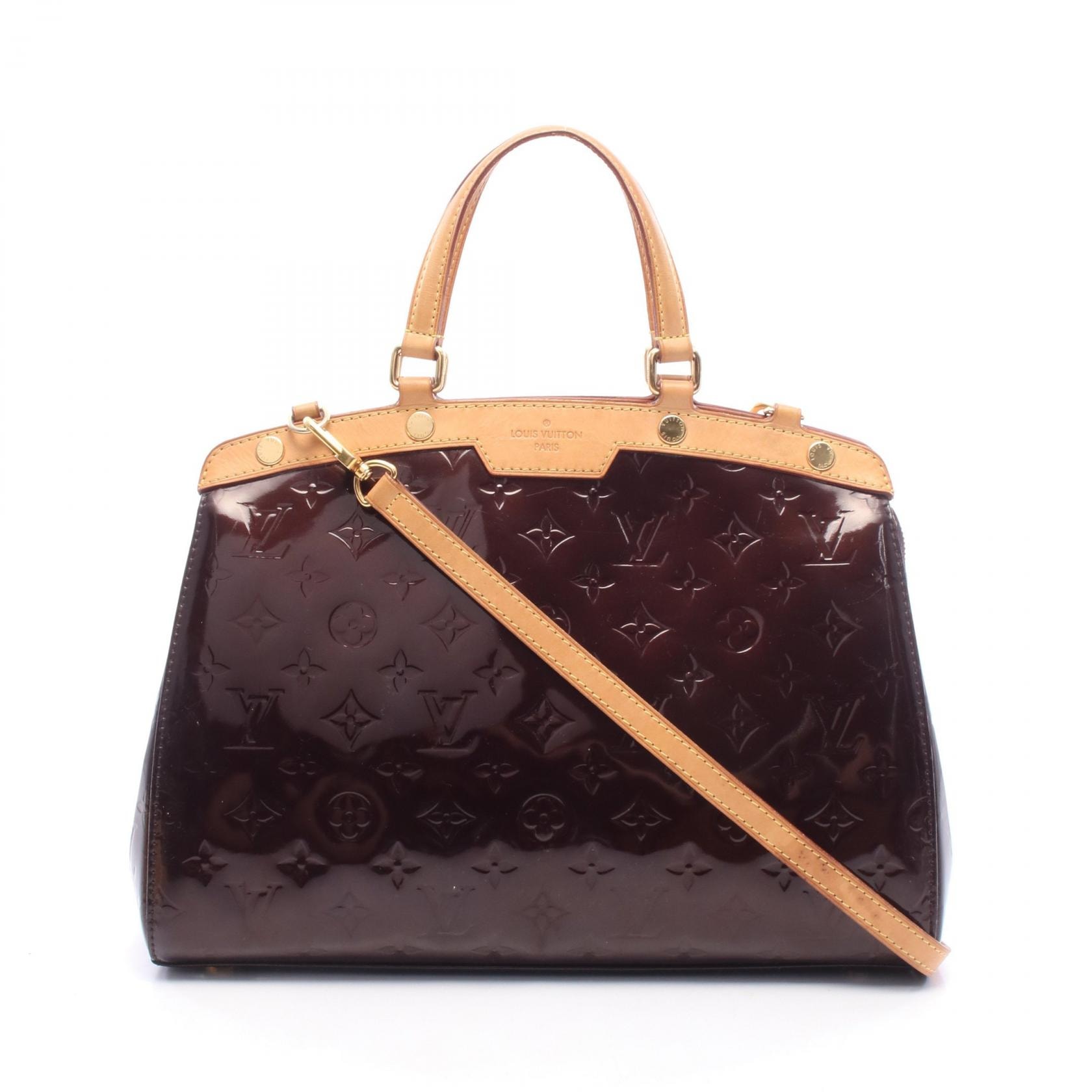 ルイ・ヴィトン LOUIS VUITTON ブレアMM ハンドバッグ バッグ レザー ヴェルニ アマラント レディース パープル系 M91619 【中古】