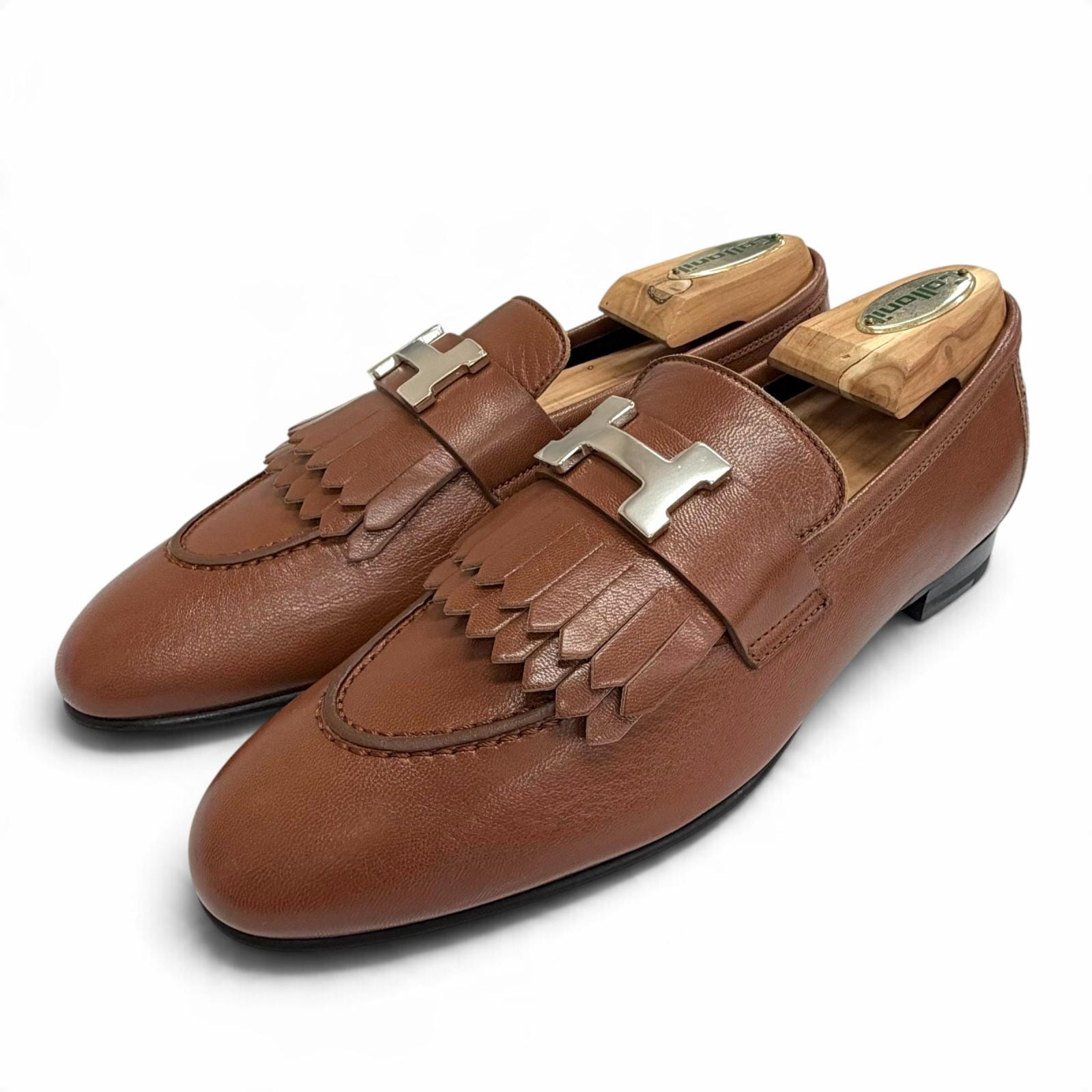 未使用品 エルメス ローファー モカシン ロワイヤル ブラウン IT 36