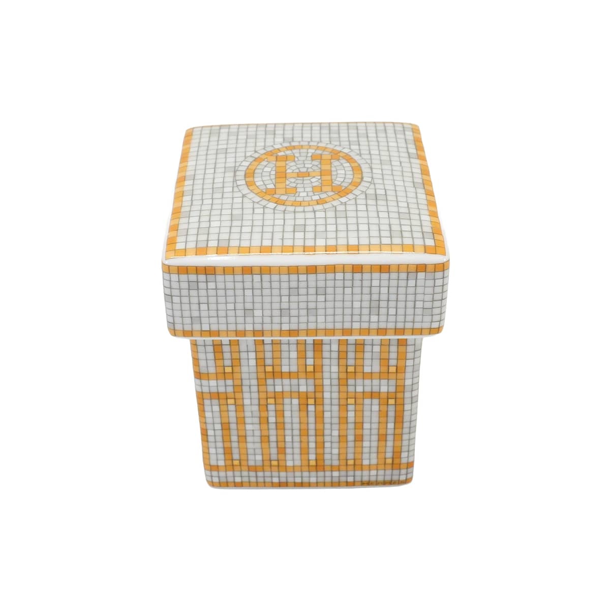 HERMES エルメス 食器 シュガーポット モザイク 24 ゴールド ポーセリン(陶器) 新品