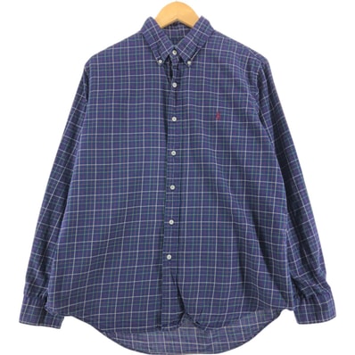 古着 ラルフローレン Ralph Lauren 長袖 ボタンダウンチェックシャツ メンズL相当/eaa514324