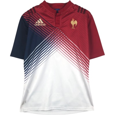 古着 アディダス adidas ヘンリーネック ラグビー フランス代表 ゲームシャツ メンズL相当/eaa646932