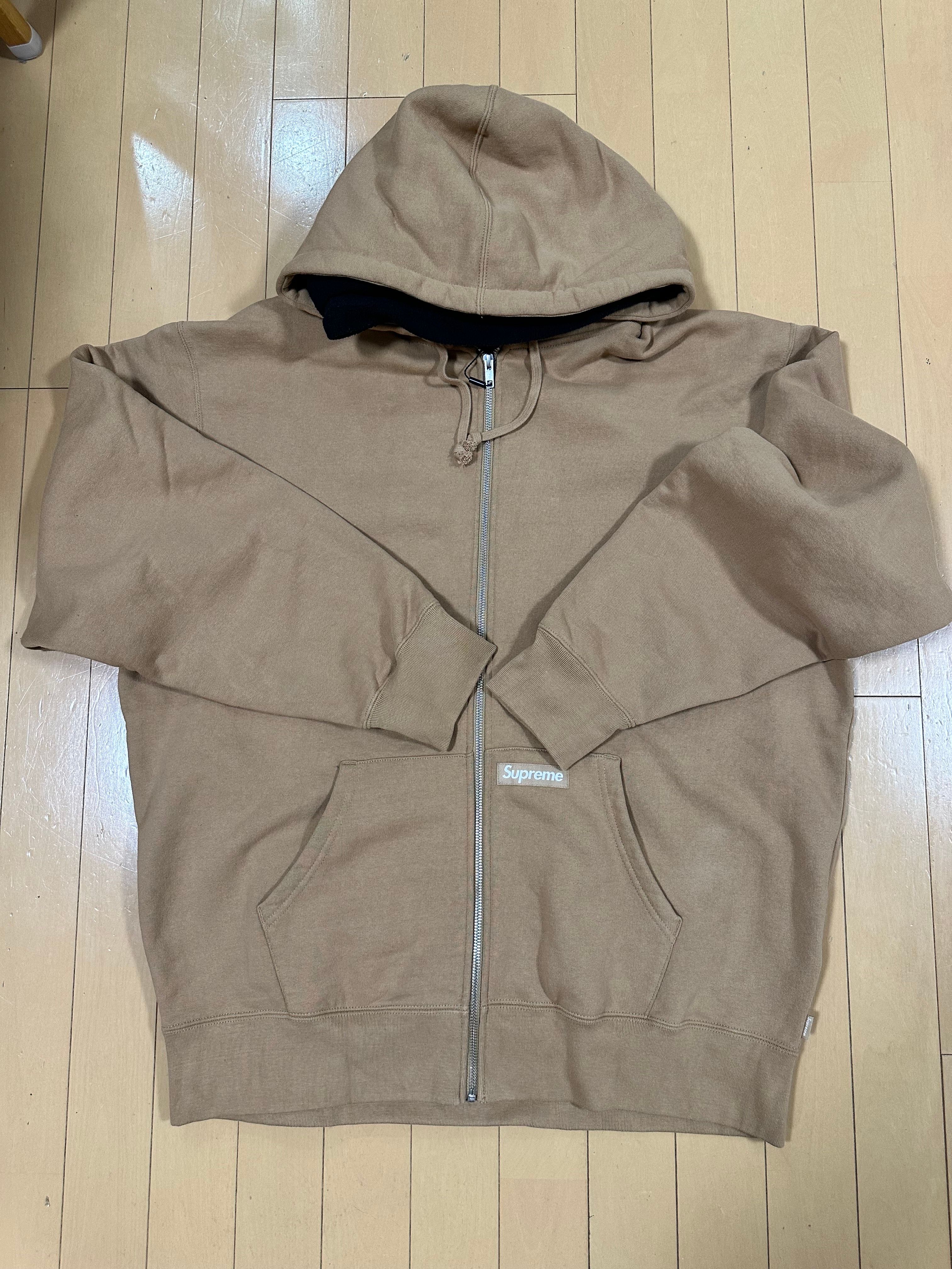 Supreme Double Hood Facemask Zip Up Hooded Sweatshirt "Light Brown"