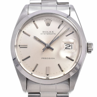 ロレックス ROLEX 6694 ヴィンテージ オイスターデイト プレシジョン Cal.1225 シルバー 手巻き メンズ 良品 腕時計 R#149382