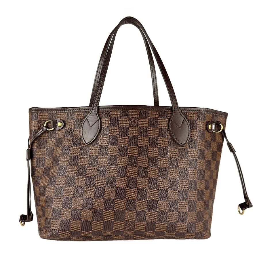 ルイ ヴィトン LOUIS VUITTON トートバッグ ダミエ ネヴァーフルPM ダミエキャンバス ブラウン ゴールド レディース【中古】 z8775