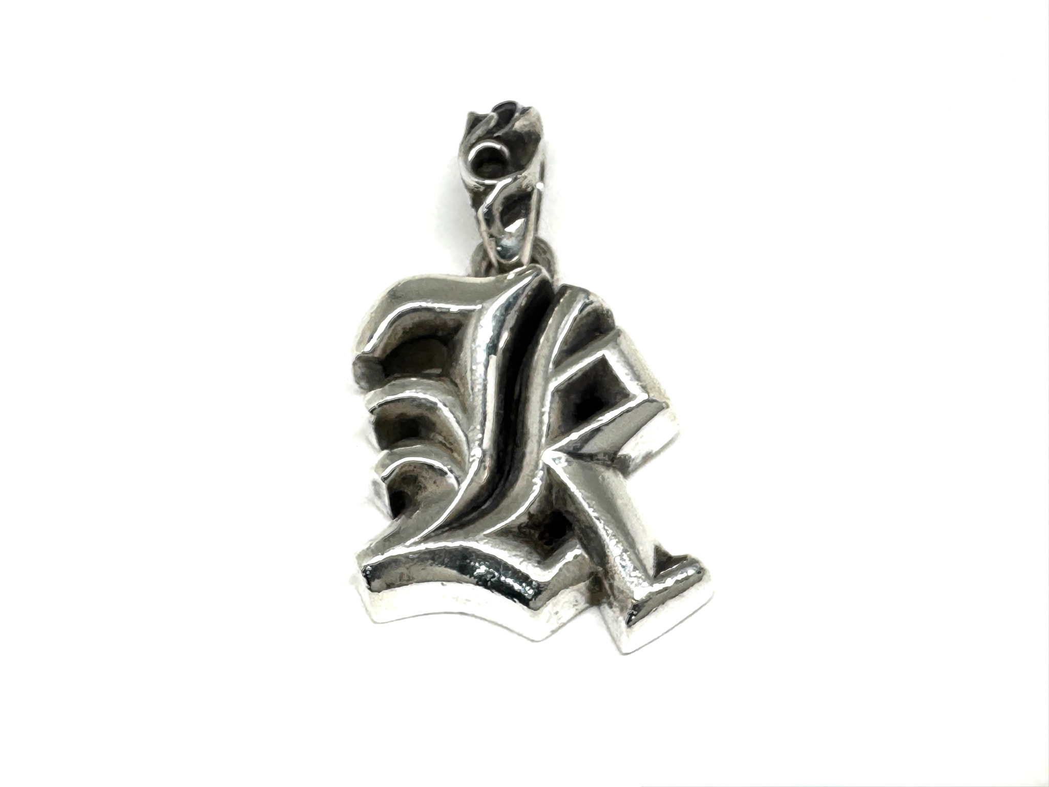Chrome Hearts Alphabet Stack Charm K Initial Charm "Silver"