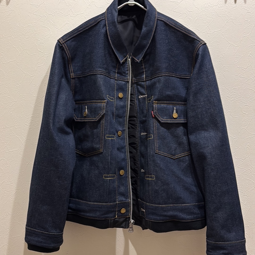 sacai x Levi's Men's Denim x Nylon Twill Reversible Blouson "Indigo/Black"