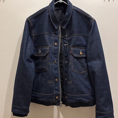 sacai x Levi's Men's Denim x Nylon Twill Reversible Blouson "Indigo/Black"