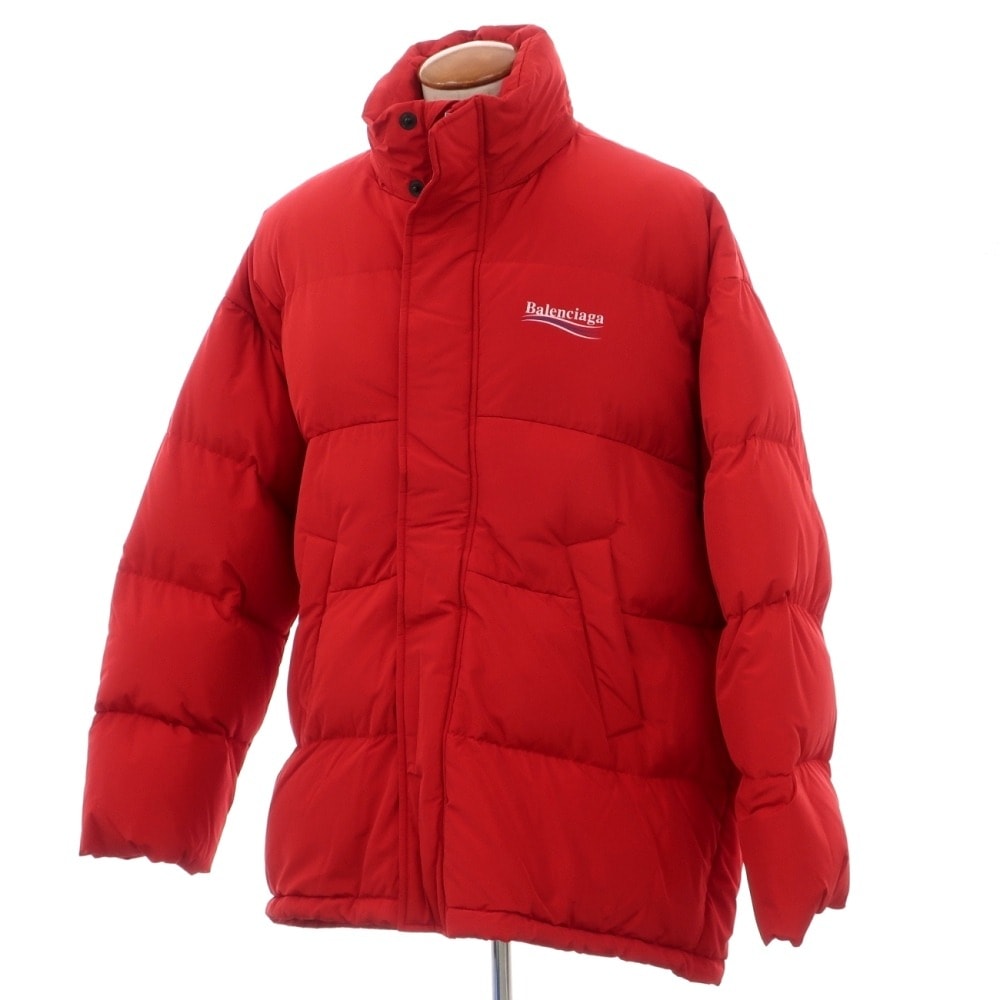 【中古】【未使用】バレンシアガ BALENCIAGA ポリエステルレーヨン オーバーサイズ 中綿ブルゾン レッド【サイズ48】【メンズ】