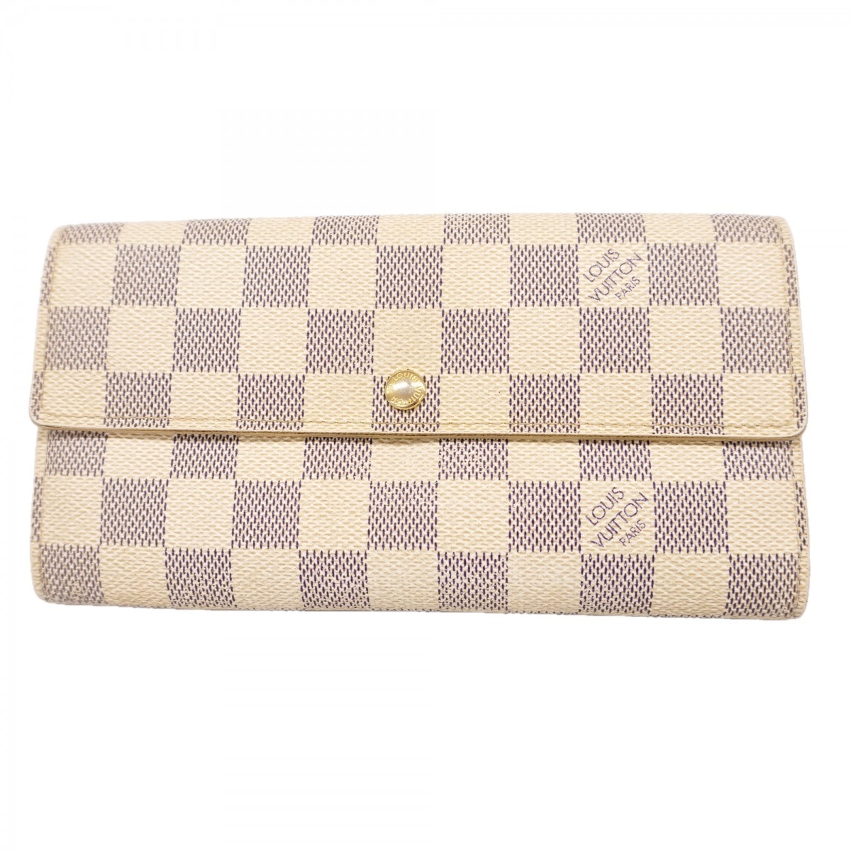 ★最終価格★SALE【6cd5098-k】ルイヴィトン 長財布 ダミエ・アズール ポルトフォイユサラ N61735 ホワイト【中古】レディース