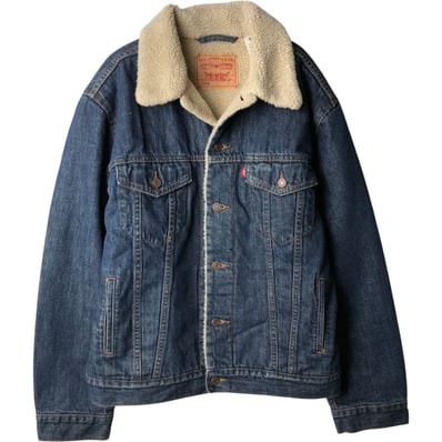 古着 00年代 リーバイス Levi's 70520 中綿入り デニムボアジャケット メンズL相当/eaa645696