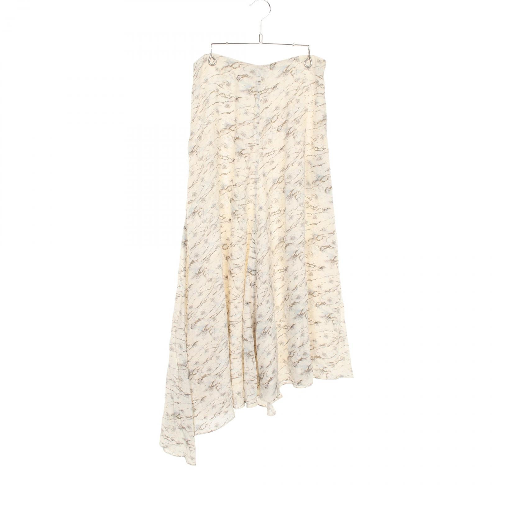 フェンディ FENDI カリグラフィ スカート 衣料品 ボトムス シルク レディース アイボリー系 【中古】