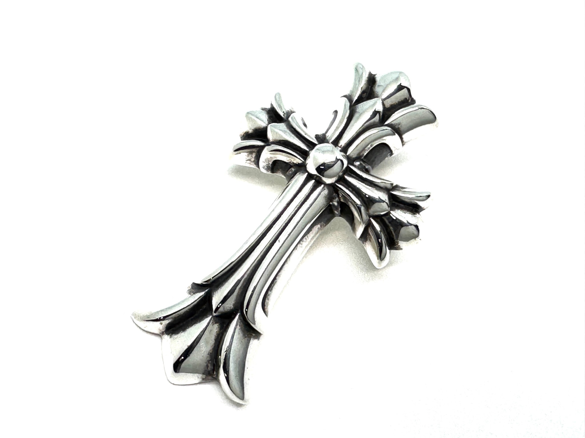 Chrome Hearts Double CH Cross Pendant Small "Silver"