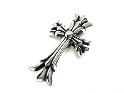 Chrome Hearts Double CH Cross Pendant Small "Silver"