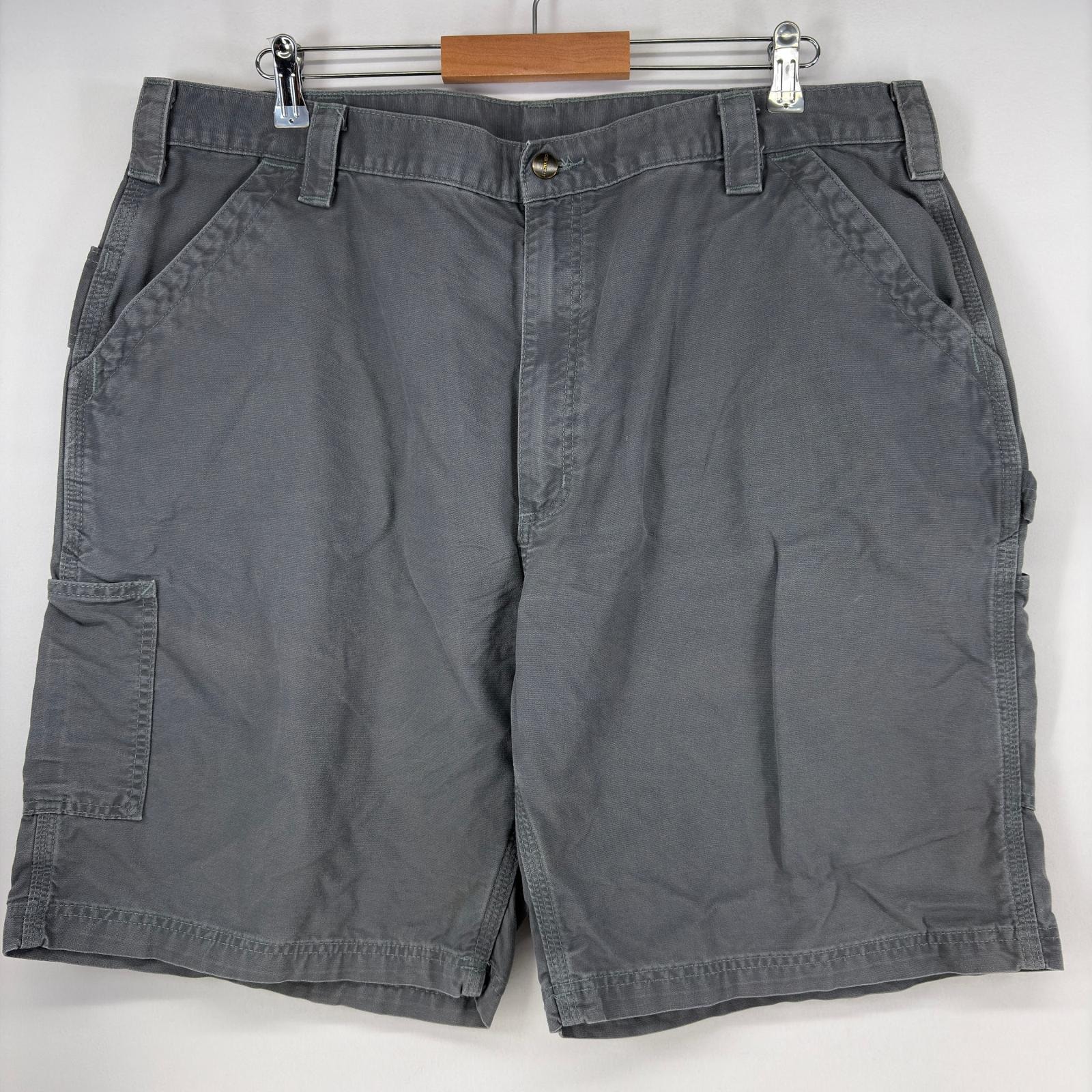 古着 カーハート Carhartt ダック ショートパンツ ペインター ワンポイントロゴ ハーフ ダック 大きいサイズ w42 グレー メンズ