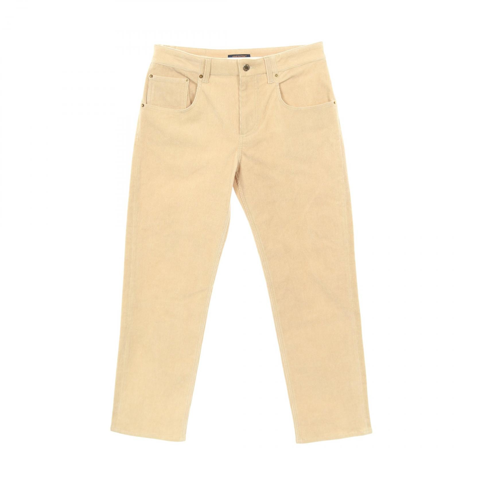 ルイ・ヴィトン LOUIS VUITTON パンツ 衣料品 ボトムス コットン ウール レディース ベージュ系 【中古】