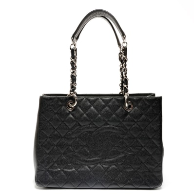 シャネル CHANEL デカココマーク GST マトラッセ キャビア トート 13番台 2009-2010 ショルダーバッグ【中古】