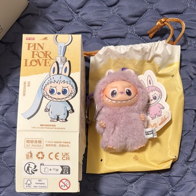 POP MART THE MONSTERS (LABUBU) Pin for Love Series-Vinyl Plush Pendant (A-M) M