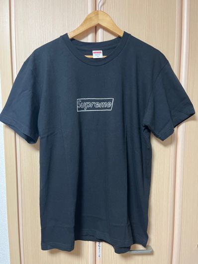 Supreme KAWS Chalk Logo Tee "Black"