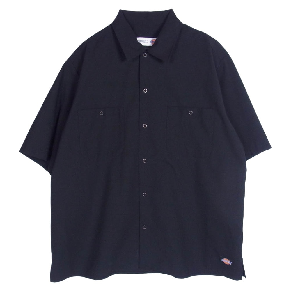 SOPHNET. ソフネット 半袖シャツ 21SS SOPH-210104 × DICKIES ディッキーズ BAGGY CHAMBRAY WORK SHIRT 半袖 ワーク シャツ ブラック系 M【中古】