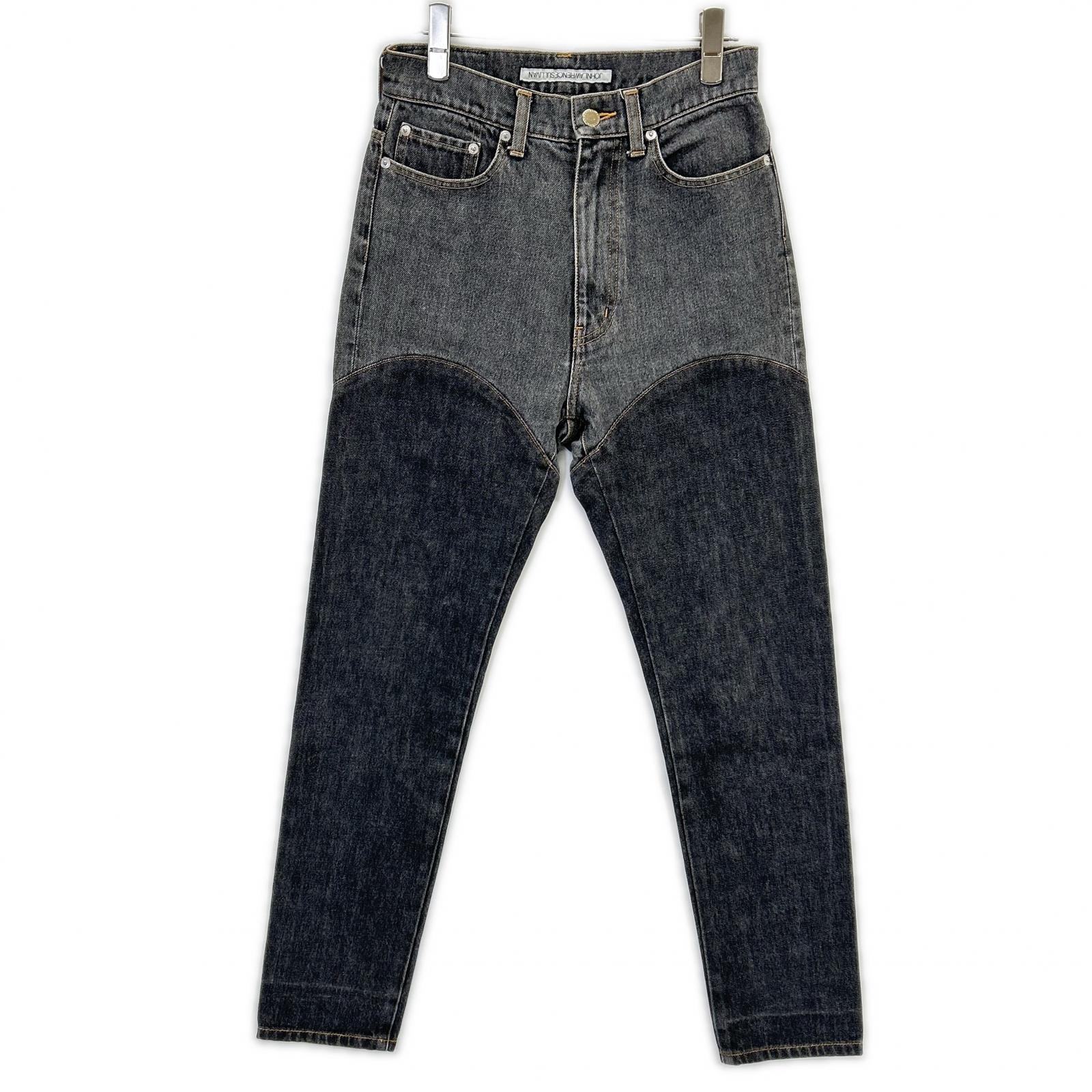 ジョンローレンスサリバン グレー THIGH HIGH JEANS M