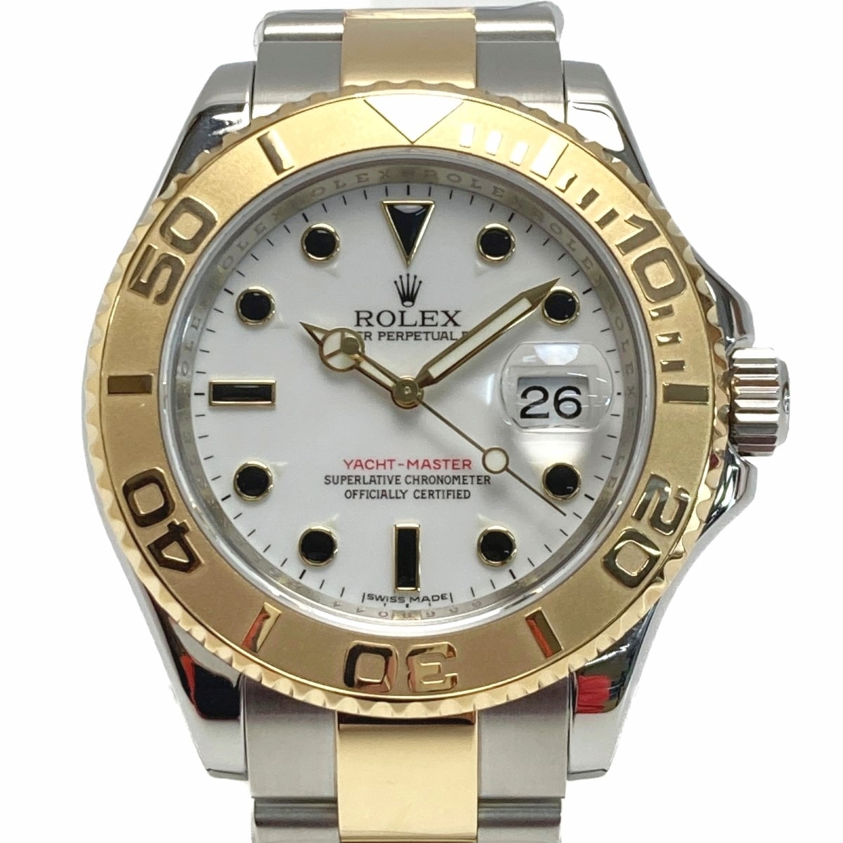 ☆☆ROLEX ロレックス ヨットマスター G番 K18YG 16623 ホワイト 自動巻き メンズ 腕時計 箱・ギャランティ有