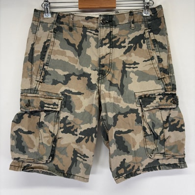 古着 リーバイス Levi's パンツ カーゴパンツ ハーフパンツ カモフラ 迷彩柄 ショートパンツ w30 ブラウン系 メンズ