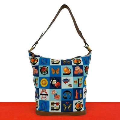 GUCCI グッチ シモ キャンバス レザー ショルダーバッグ マルチカラー
579-8