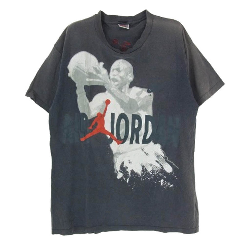 NIKE ナイキ Tシャツ ヴィンテージ 90s USA製 銀タグ HARE JORDAN and AIR JORDAN SPACE JAM ジョーダン バックスバニー プリント Tシャツ チャコール系 L【中古】