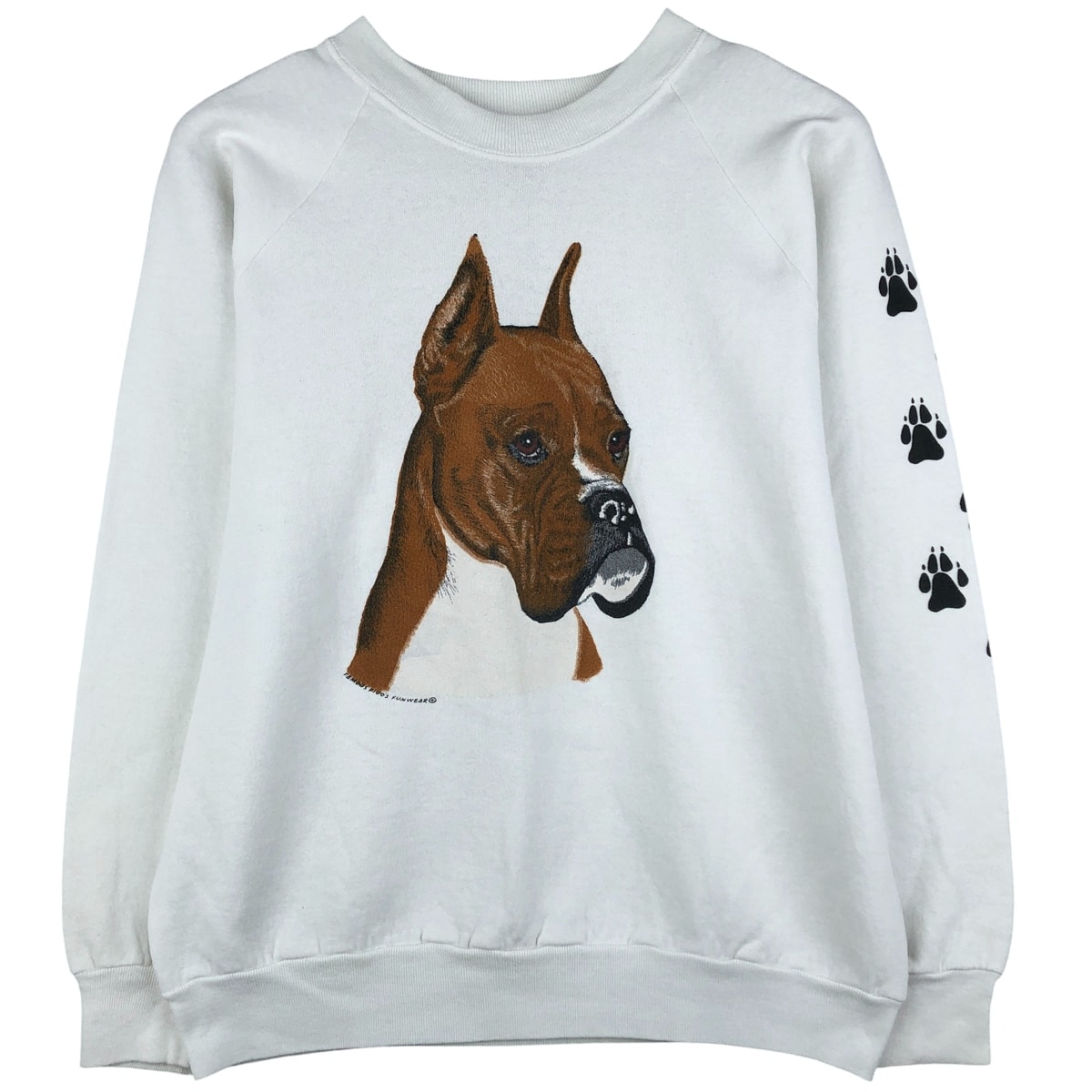 古着 90年代 フルーツオブザルーム FRUIT OF THE LOOM 犬柄 アニマル スウェットシャツ トレーナー USA製 メンズL相当 ヴィンテージ/eaa480811