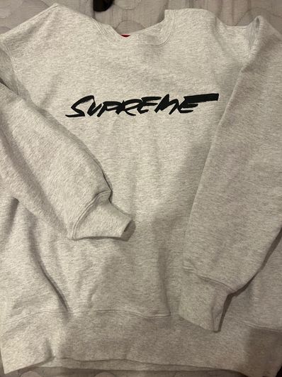 Supreme Futura Logo Crewneck "Grey"
