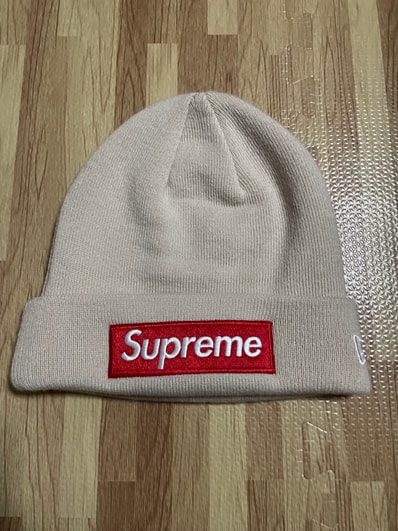 Supreme New Era Box Logo Beanie "Stone" (24FW)