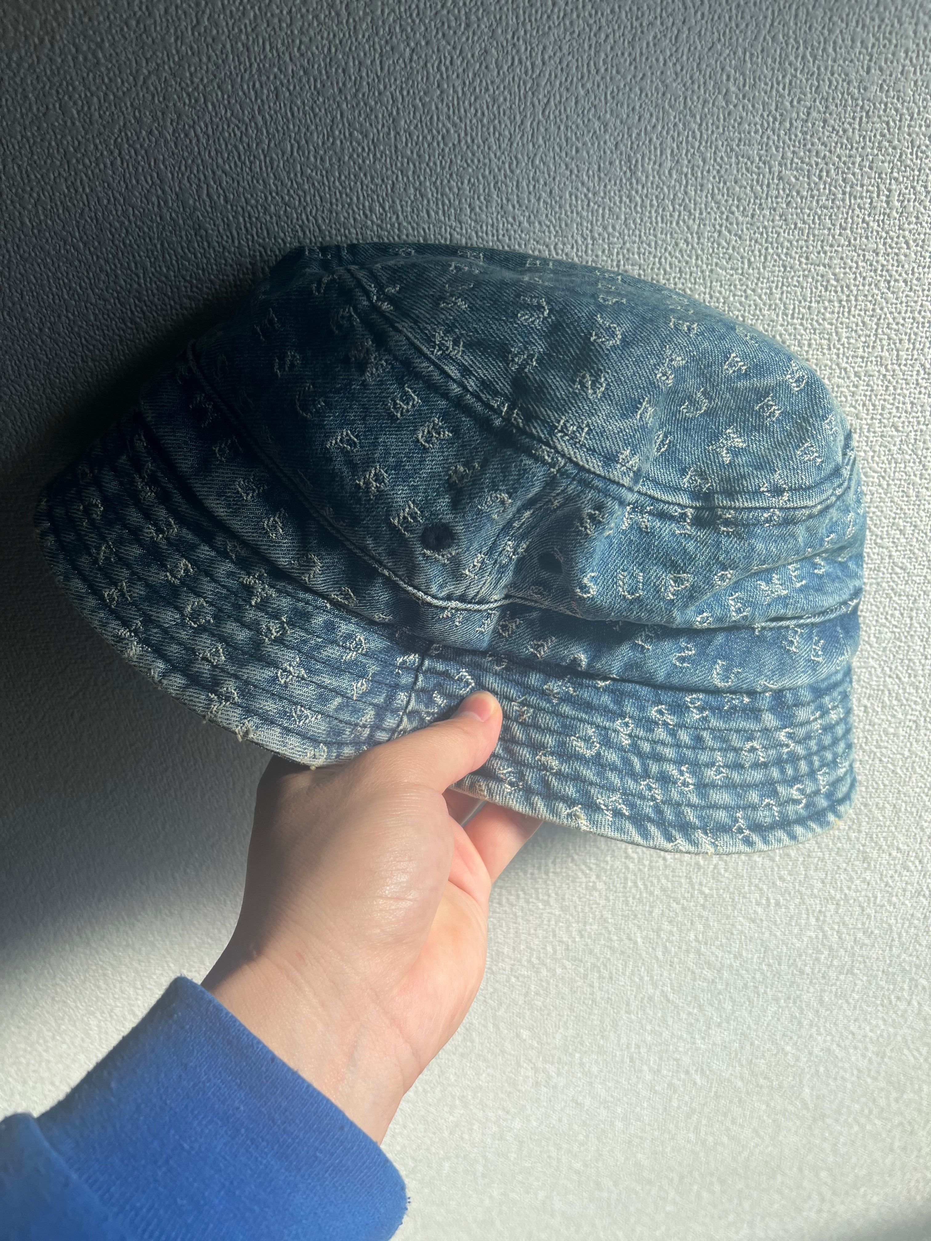 Supreme Jacquard Logos Denim Crusher "Blue"