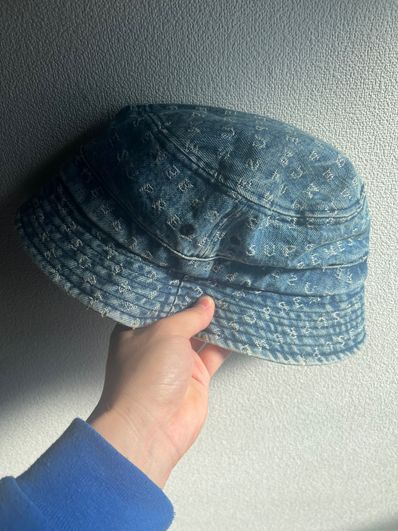 Supreme Jacquard Logos Denim Crusher "Blue"